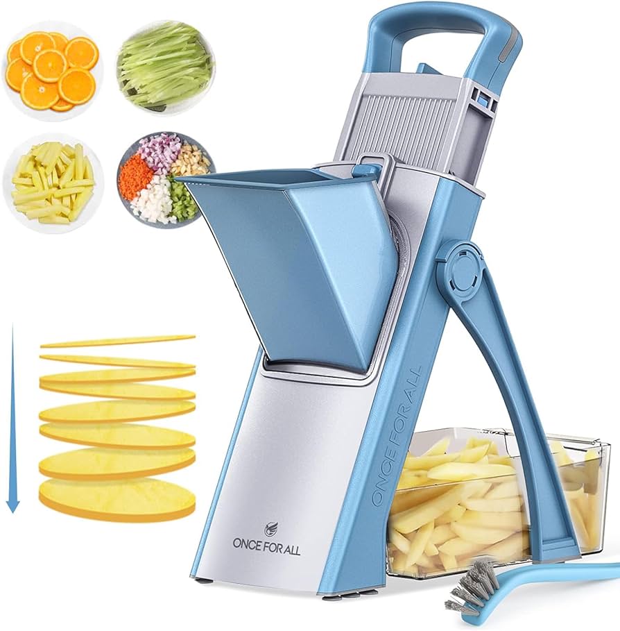 Upgraded Kitchen, Larger Food Port, Food Slicer, Potato Fryer, Adjustable